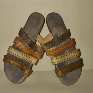 Bed Stu Leather Slip on Sandals